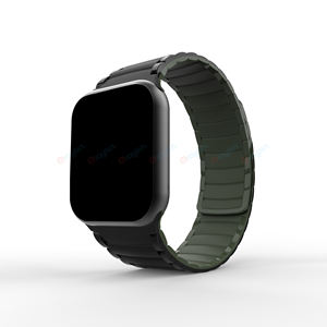 Eraysun hommes pour <span class=keywords><strong>Apple</strong></span> <span class=keywords><strong>Watch</strong></span> série 10 9 8 SE3 Ultra 3/2/1 IWatch 11 Silicone deux couleurs 49mm 44mm <span class=keywords><strong>45mm</strong></span> 46mm bracelets de montre de luxe - Product Image 2