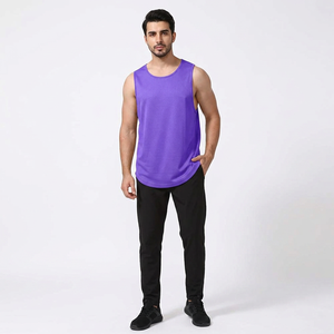 Camiseta Deportiva de Malla Personalizada para Hombre, Camiseta sin Mangas Unisex con Logotipo Personalizado, Camiseta Deportiva Cómoda al por Mayor para Entrenamientos - Product Image 1