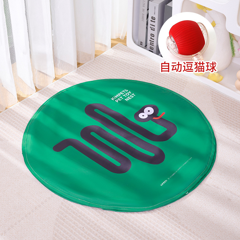 Greedy Snake Green (Contient une balle pour stimuler les instincts de chasse d'un chat)