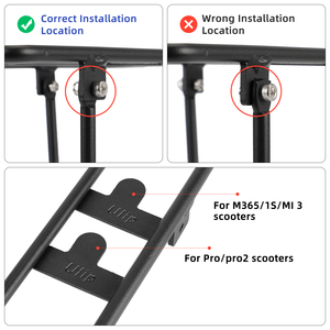 Ulip-Estante de almacenamiento plegable trasero para patinetes Xiaomi M365 Pro PRO2 1S Mi 3, almacenamiento adicional ligero, color negro - Product Image 4