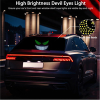 Nouvelle Personnalisation Usine Série JYGD BQ USB 12V Éclairage Dynamique LED Effet Œil de Diable pour Voiture – Autocollant d'Affichage Universel pour Pare-Brise Avant/Arrière