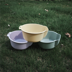 Égouttoir rond en plastique avec couvercle en PP, panier de rangement ménager pour la cuisine, idéal pour laver les fruits, les légumes et le riz - Product Image 4