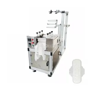 Máquina automática de fabricación de compresas sanitarias, semiautomática, sencilla