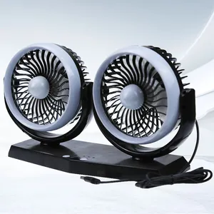 Double Head Adjustable USB 360 Degree Rotating 5v Fragrance Car Cooling Fan For Cars Trucks Yachts Household