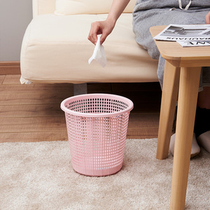 Tamaño pequeño, exquisito diseño de rejilla fina, cesta de papel de plástico, cubo de basura sanitario para oficina y hogar, música, estilos de Mascota de amor - Product Image 2