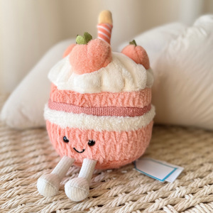 ตุ๊กตาเค้กพีชน่ารักจาก UK JE ของเล่นตุ๊กตาผ้าพลัฌนุ่ม บรรจุใยฝ้าย PP ซีรีส์ขนมหวานแสน<span class=keywords><strong>หวาน</strong></span> ของขวัญวันเกิดแสนอบอุ่นใจ - Product Image 2