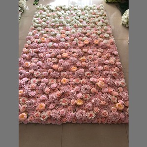 Mur de fleurs artificielles à dérouler, sans assemblage requis, 8 pieds x 8 pieds, décor de toile de fond pour photomaton de mariage haut de gamme - Product Image 3
