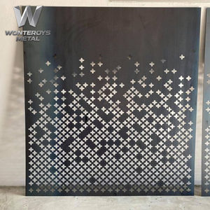 Panneau découpé au laser en aluminium <span class=keywords><strong>Mashrabiya</strong></span>, rideaux en treillis métallique, clôture extérieure CNC, panneau à revêtement en poudre pour projet de façade - Product Image 2