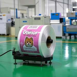 Rouleau de papier d'aluminium souple imprimé sur mesure | Film d'emballage flexible thermoscellable pour la stratification de qualité alimentaire de café/aliments pour animaux domestiques/collations - Product Image 2