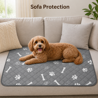 Tapis absorbants réutilisables pour animaux de compagnie, lavables en machine, respirants, à prix de gros, motif os de patte