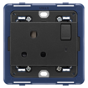วิมาร์ 2P+T 5A เต้ารับแบบอังกฤษพร้อมสวิตช์สีเทา 8.5x8.6 ซม. - Product Image 1