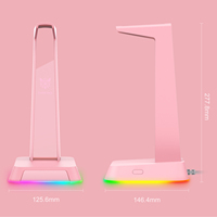 ONIKUMA Support pour casque de jeu ST-5 Rgb Support pour casque d'écoute Support d'affichage de bureau Support pour casque d'écoute à base de lumière Usb