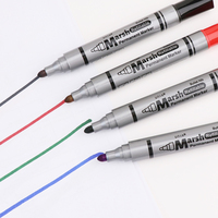 Stylo marqueur de peinture permanent noir imperméable à l'eau marqueurs de pneus à pointe plate séchage rapide Signature fournitures de papeterie promotionnelles colorées