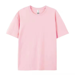เสื้อยืดคุณภาพสูงสำหรับผู้ชาย ผ้าฝ้าย 100% แขนเสื้อแบบพิเศษ คอกลม สีพื้น ย้อมสีเรียบๆ ทรงโอเวอร์ไซส์ รับสกรีนโลโก้ - Product Image 2