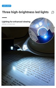 Professional <b>Magnifying</b> Glass Jewelry With LED <b>Light</b> Handheld for Coins Stamps Kids Seniors Reading - Product Image 5