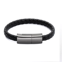 NOUVEAU Câble de chargement USB Bracelet Poignet Chargeur de données Cordon de synchronisation Cuir MICRO TYPE C
