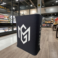 Comptoir d'exposition personnalisé, présentoir pour salon professionnel, table pop-up pliable, table de promotion publicitaire en vente