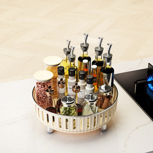 <b>Rotating</b> Kitchen Storage <b>Rack</b> Round 360 Degree Turntable Condiment Organizer Countertop Storage Holder - Product Image 2
