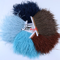Plumes d'autruche de 10-15 cm pour la fabrication de boucles d'oreilles, garnitures en dentelle moelleuse de qualité supérieure pour costumes de boutique et couture