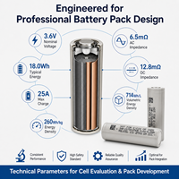 Batterie Li-ion 21700 haute puissance 5000mAh 60A INR-21700-P50B pour la fabrication de modules de batteries, approvisionnement en gros OEM ODM