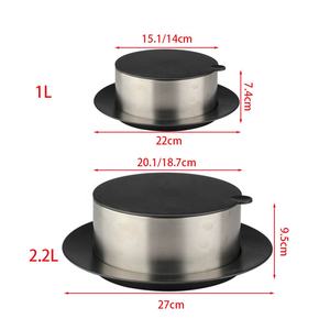 Bol de service en acier inoxydable à double paroi avec couvercle, serveur thermique - Product Image 6