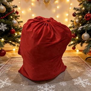 Wholesale Luxury Custom Logo <b>Large</b> Fabric Christmas Candy Sweets Cotton Bag Packings - Product Image 4