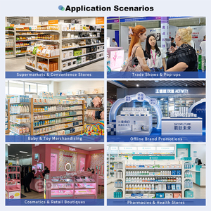 Présentoir de sol autoportant en carton ondulé double face personnalisé avec crochets métalliques pour points de vente (POS) et unités de distribution frontale (FSDU) - Product Image 5