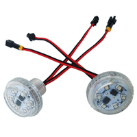 Fete Foraine AC24V 6 titik SMD3535 30mm LED Pixel RGB Terprogram Otomatis dengan Rating IP65 untuk Wahana Hiburan Taman Hiburan