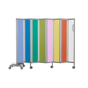 MK-N03 Medical Privacy Colorful Folding Hospital Partition Screen Of Aluminium Frame Hospital Bed Screen Divider With Panels