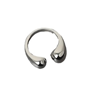 Geometric Teardrop Shape Alloy <b>Ring</b> Gold And Silver Unisex Jewelry Gift <b>For</b> <b>Couples</b> - Product Image 5