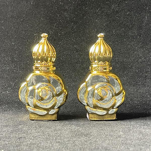 In Stock 10ml Portable Gold Plated Roll on Glass <strong>Bottle</strong> Refillable Mini Essential Oil &amp; Perfume Roller - Product Image 1