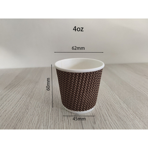 Bán buôn lưới sóng đôi tường ly cà phê với nắp dùng một lần tùy chỉnh in <span class=keywords><strong>4</strong></span>/7/8/12/16/20oz Trung Quốc hot ly cà phê - Product Image 2