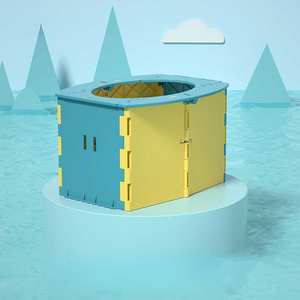 Sunnuo กระโถนเด็กพลาสติกพกพาได้พับได้พกพาได้ใช้ในกลางแจ้งใช้ในการตั้งแคมป์ใช้ในรถการฝึกเข้าห้องน้ำฉุกเฉิน - Product Image 2