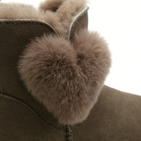 Vente directe d'usine OEM/ODM Bottes de neige pour femmes et filles en cuir de vache véritable laine double face en peau de mouton Chaussures d'hiver chaudes personnalisées