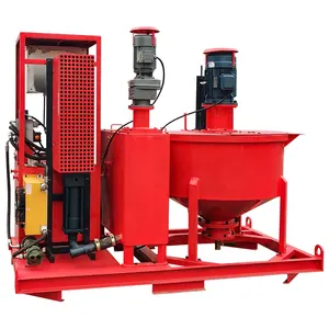 Filling voids and eliminating holes tunnel cement grouting pump with mixer station machine price