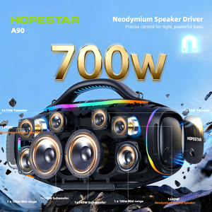 Altavoz Inalámbrico Portátil A90 de 700W con Woofer de Alta Potencia, Máquina de <span class=keywords><strong>Karaoke</strong></span> para Exteriores con Micrófono Inalámbrico - Product Image 3