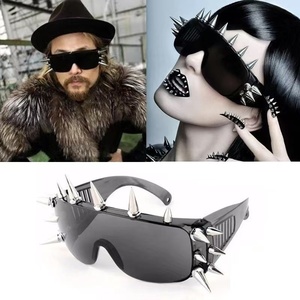 New Cross-border Funny <strong>Glasses</strong> Cyberpunk Style Devil Myopia Sunglasses UV400 Frameless <strong>Party</strong> <strong>Fashion</strong> Trend Street Snap - Product Image 4