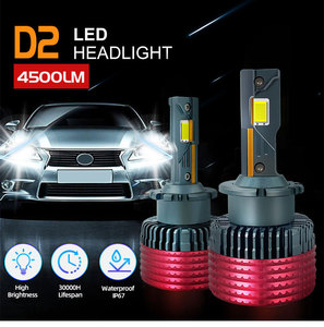 Sfida thương hiệu D2 45Watts 6000K Led xe đèn pha bóng đèn tùy chỉnh bao bì H4 H7 9005 HB3 Đèn pha laser cho tự động chiếu sáng - Product Image 6