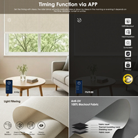 Persianas Enrollables Eléctricas con Motor Recargable Integrado, Tamaño Personalizado, Control Remoto Silencioso, Cortinas Inteligentes para Ventanas de Hogares Modernos y Dormitorios