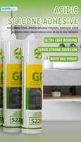 Colle d'étanchéité structurelle acide résistante aux hautes températures pour l'extérieur, adhésif fixateur pour câbles, métal et verre, colle imperméable