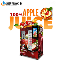 Distributeur automatique de jus de pomme frais intelligent avec paiement par pièces, carte, QR code et billets de banque