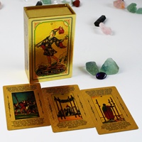 Usine de vente en gros de cartes de tarot en feuille d'or imprimées de haute qualité conception personnalisée jeux de cartes Oracle d'estampage de bord d'or