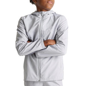 Cómoda chaqueta tejida con capucha para niños con cremallera tela de poliéster suave a prueba de viento transpirable diseño elegante para jugar al aire libre Chilly - Product Image 3