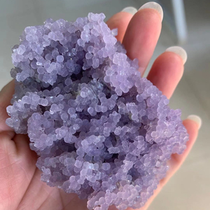 Cluster di agata di cristalli di guarigione di pietra minerale di agata viola di quarzo spirituale naturale - Product Image 1