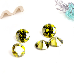 Pierre de zircon synthétique ronde de qualité AAA, strass coloré à dos plat pour nail art, pierre en vrac - Product Image 2