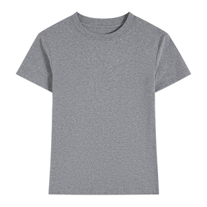 T-shirt à manches courtes et col rond pour femme, haut en pur coton doux et confortable - Product Image 2