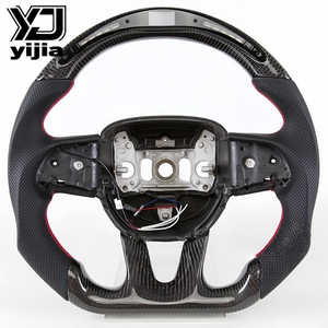 Volant de course Dodge Charger <span class=keywords><strong>Challenger</strong></span> 15-20 en fibre de carbone noire avec LED - Product Image 1