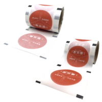 Film de scellage personnalisé pour gobelets à thé boba en plastique jetables avec logo imprimé, rouleau de scellage PP/PET 98 mm pour gobelets