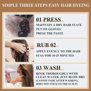 Instant Coffee Brown Hair Dye Shampoo 100% Gray Coverage Magical 15 Minutes Suitable Hair <strong>Coloring</strong> <strong>Conditioner</strong> - Product Image 2
