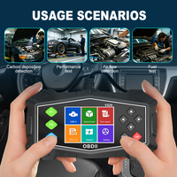 Lecteur de code OBD2 VIECAR V529, scanner de diagnostic automobile pour la vérification des pannes du moteur, jauge de température numérique, OBD automobile